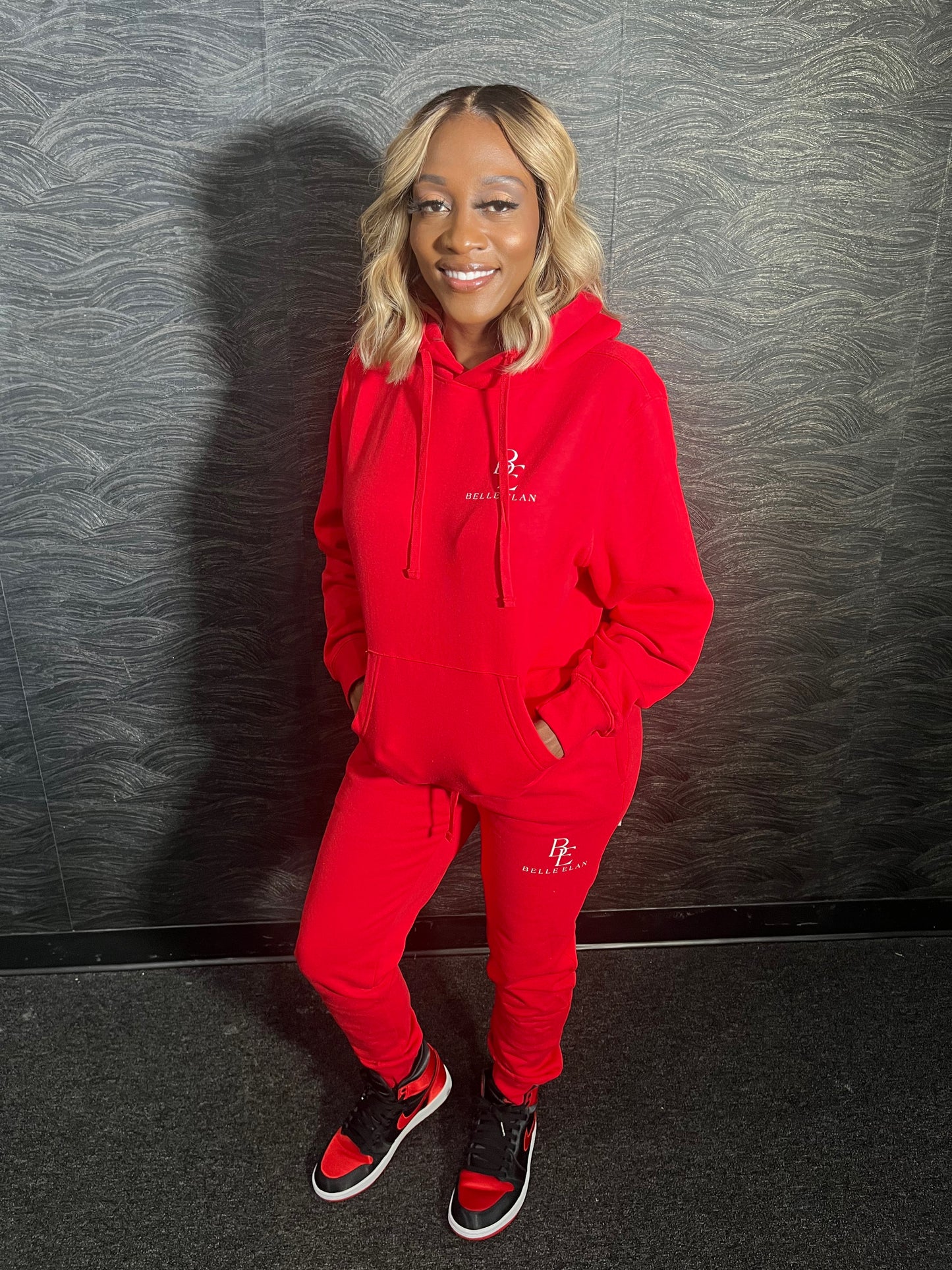 Belle Elan Red Jogger Set