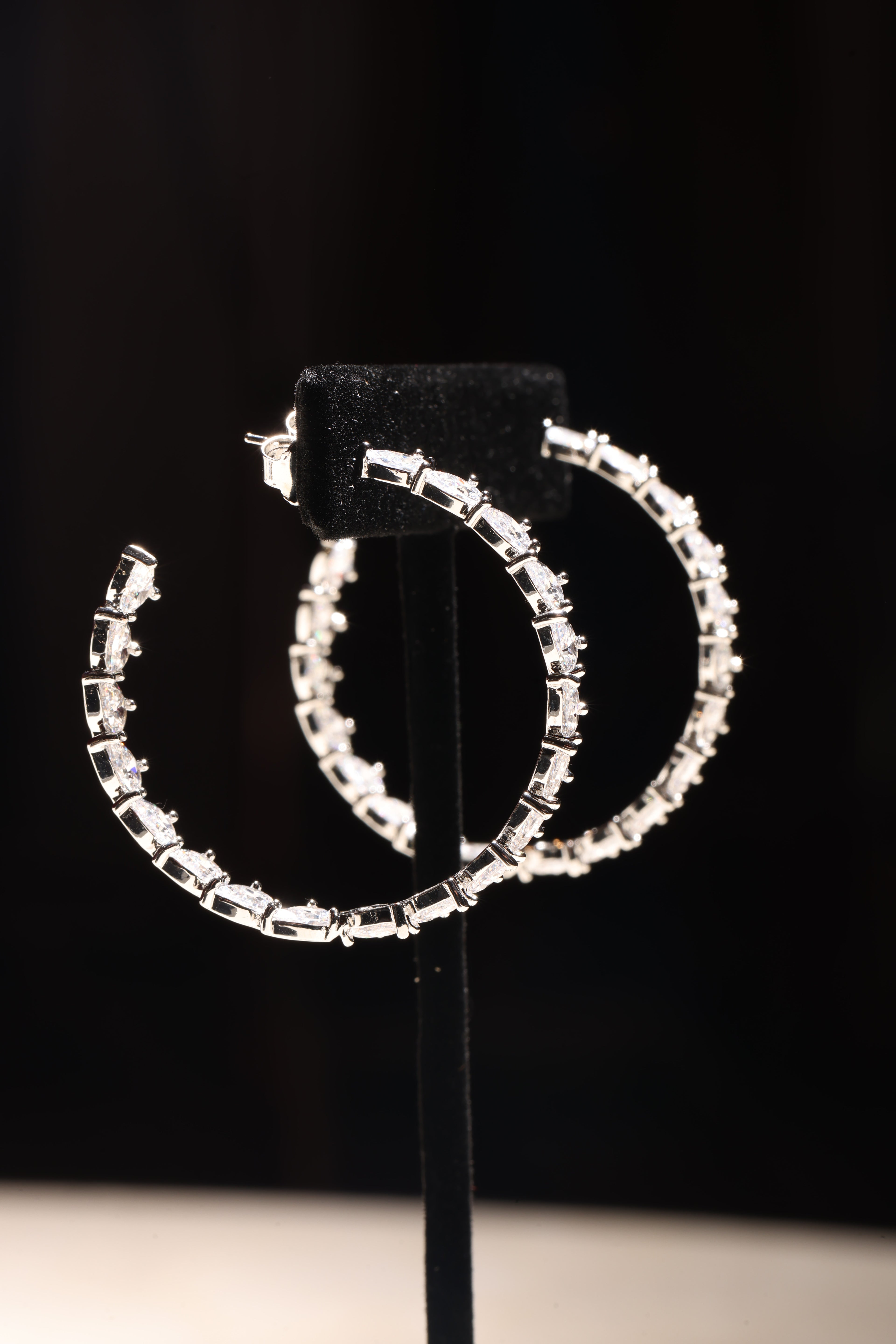 Swarovski Crystal Large Hoops