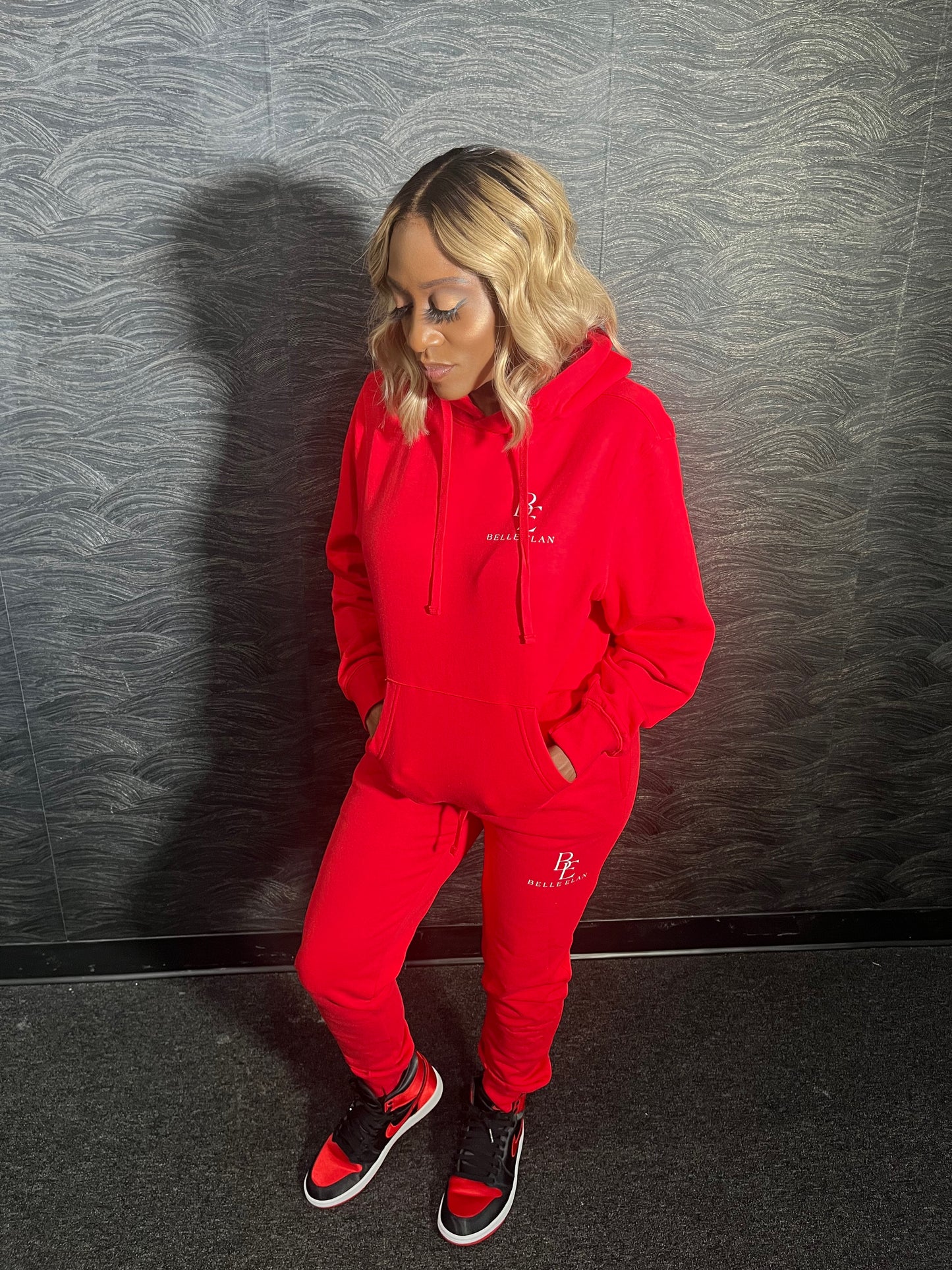 Belle Elan Red Jogger Set